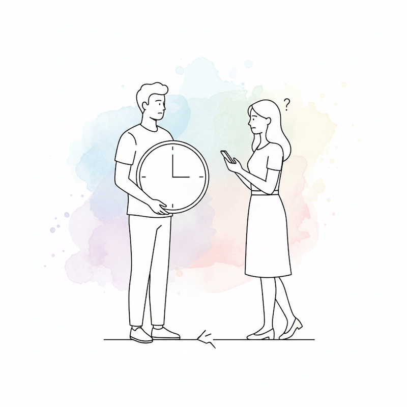 When Mr. “I’ve Never Felt This Way Before” is actually just stalling for time